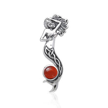 Load image into Gallery viewer, Birthstone Celtic Knot Mermaid Pendant TPD079