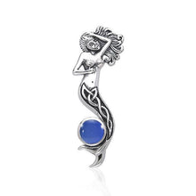 Load image into Gallery viewer, Birthstone Celtic Knot Mermaid Pendant TPD079