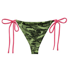Load image into Gallery viewer, Green Saltwater Camo recycled string bikini bottom