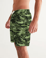 Load image into Gallery viewer, Green Saltwater Camo Men's Swim Trunk