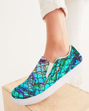 Load image into Gallery viewer, Mermaid Blues Women's Slip-On Canvas Shoe