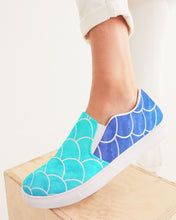 Load image into Gallery viewer, Ombre Blues Women's Slip-On Canvas Shoe
