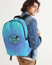 Load image into Gallery viewer, Ombre Blues Reflection Large Backpack