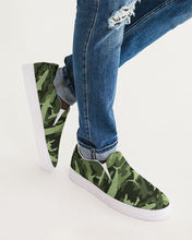 Load image into Gallery viewer, Green Saltwater Camo Men's Slip-On Canvas Shoe