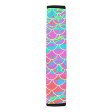 Load image into Gallery viewer, Pink Mermaid Scale Car Seat Belt Cover 7''x12.6'' - Island Mermaid Tribe