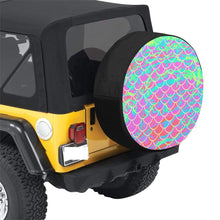 Load image into Gallery viewer, Pink Mermaid Scale 34 Inch Spare Tire Cover - Island Mermaid Tribe