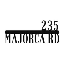 Load image into Gallery viewer, Mid Century Metal House Number Sign - Address Number Sign - Modern Address Sign -Retro Style House Number - Art Deco Address Number Sign
