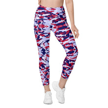Load image into Gallery viewer, Patriotic Saltwater Camo High-waisted Leggings with pockets
