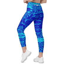Load image into Gallery viewer, Royal Mermaflage High-Waisted Leggings with pockets