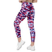 Load image into Gallery viewer, Patriotic Saltwater Camo High-waisted Leggings with pockets