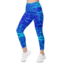 Load image into Gallery viewer, Royal Mermaflage High-Waisted Leggings with pockets