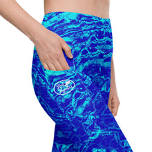 Load image into Gallery viewer, Royal Mermaflage High-Waisted Leggings with pockets