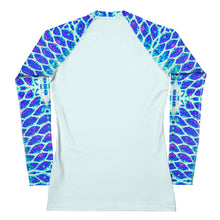Load image into Gallery viewer, Blue Fish Scale Women's Rash Guard