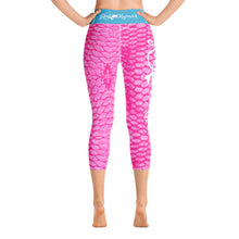 Load image into Gallery viewer, Pink Scale Reel Mermaid Capri Leggings