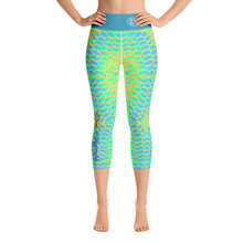 Load image into Gallery viewer, Yellow Tail Reel Mermaid Capri Leggings