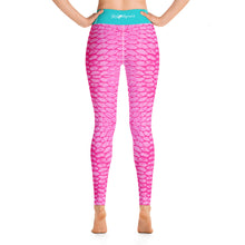 Load image into Gallery viewer, Pink Scale Yoga Leggings