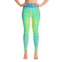 Load image into Gallery viewer, Yellow Tail Reel Mermaid Yoga Leggings