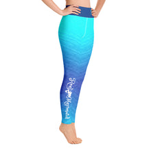Load image into Gallery viewer, Ombre Blues Fishing Yoga Reel Mermaid Leggings