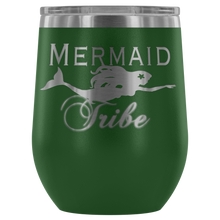 Load image into Gallery viewer, Custom Laser Cut Mermaid Tribe 12oz Wine Tumbler - Island Mermaid Tribe