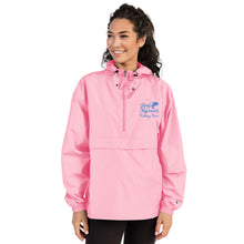 Load image into Gallery viewer, Embroidered Reel Mermaid Fishing Team Champion Packable Jacket