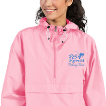 Load image into Gallery viewer, Embroidered Reel Mermaid Fishing Team Champion Packable Jacket