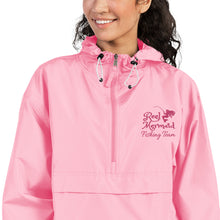 Load image into Gallery viewer, Embroidered Reel Mermaid Fishing Team Champion Packable Jacket