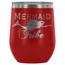 Load image into Gallery viewer, Custom Laser Cut Mermaid Tribe 12oz Wine Tumbler - Island Mermaid Tribe