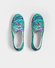 Load image into Gallery viewer, Mermaid Blues Women's Slip-On Canvas Shoe