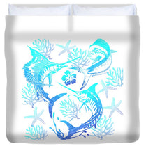 Load image into Gallery viewer, Marlin, Mahi, And Sailfish Blues - Duvet Cover