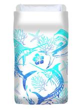 Load image into Gallery viewer, Marlin, Mahi, And Sailfish Blues - Duvet Cover