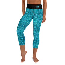 Load image into Gallery viewer, Mermaid Teals Yoga Capri Leggings