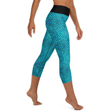 Load image into Gallery viewer, Mermaid Teals Yoga Capri Leggings