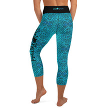 Load image into Gallery viewer, Mermaid Teals Yoga Capri Leggings