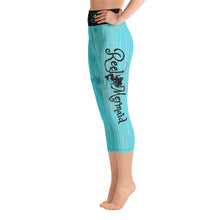 Load image into Gallery viewer, Marlin and Wood Grain Capri Leggings