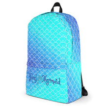 Load image into Gallery viewer, Ombre Blues Reel Mermaid Backpack