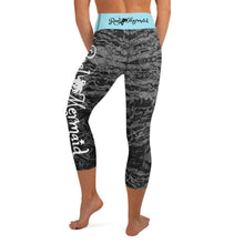 Load image into Gallery viewer, Grey Mermaflage Capri Leggings - Island Mermaid Tribe