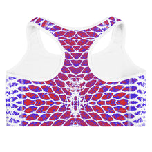 Load image into Gallery viewer, Patriotic Fish Scale Sports bra