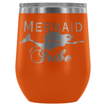 Load image into Gallery viewer, Custom Laser Cut Mermaid Tribe 12oz Wine Tumbler - Island Mermaid Tribe