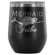 Load image into Gallery viewer, Custom Laser Cut Mermaid Tribe 12oz Wine Tumbler - Island Mermaid Tribe