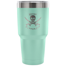 Load image into Gallery viewer, Never Surrender Pirate 30 Ounce Vacuum Tumbler (7 Color Options)